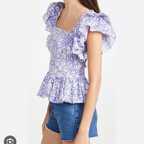 Love the Label: smocked ruffle square neck top - Picture 2 of 9